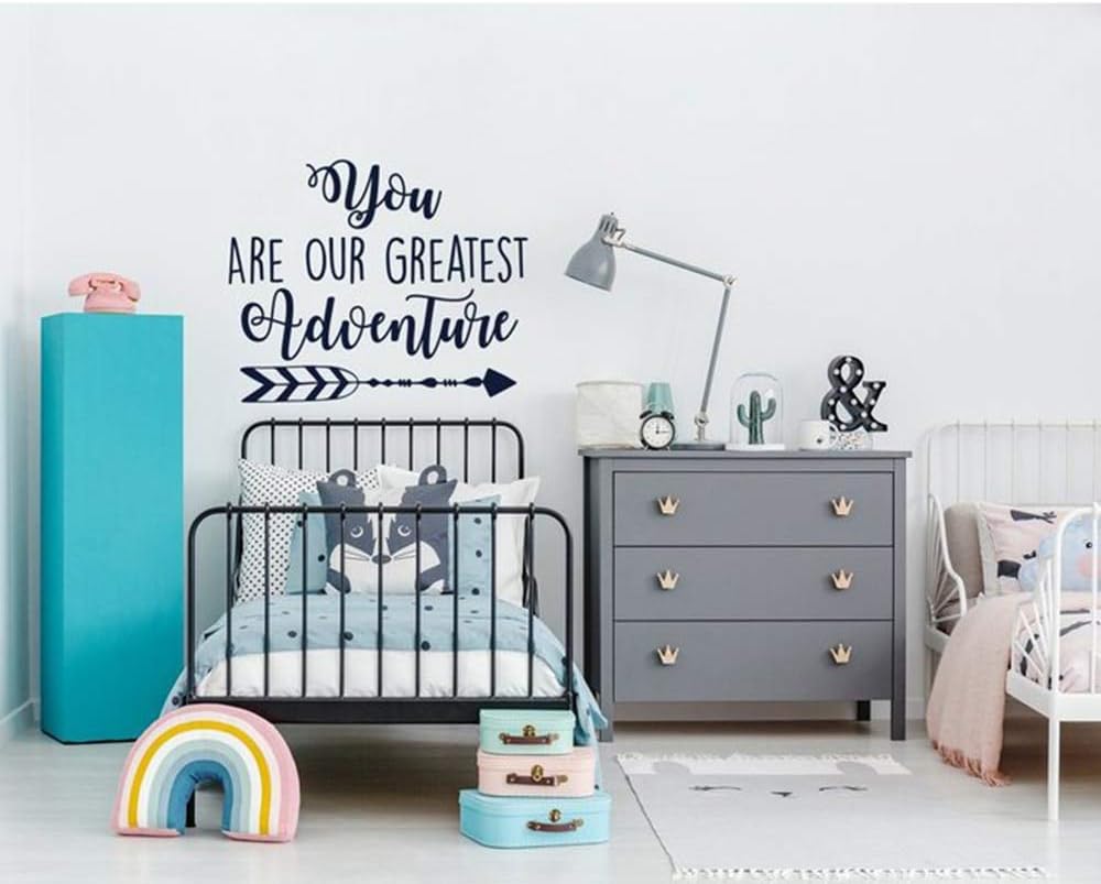 haochenli188 Adventure Quotes Wall Decal Nursery Decoration You are our biggest adventure bohemian baby room waterproof vinyl decorative stickers 70x57cm