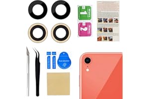 Phoupair 2 Set OEM Back Rear Camera Glass Lens Replacement for iPhone XR with Adhesive Preinstalled Includes Repair Tools Set