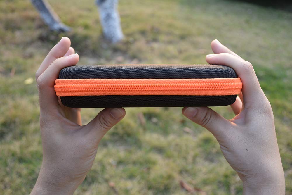 Game Card Storage Holder Hard Case for New Nintendo 3DS, 2DS XL, DS and Nintendo Switch or PS Vita or SD Memory Card - Black/Orange: Video Games