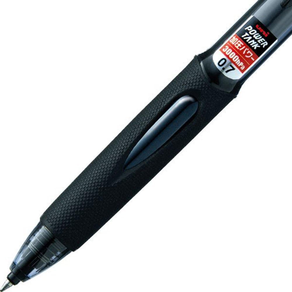 Uni Power Tank Ballpoint Pen - 0.7 mm - Black Body - Black Ink - Image 3