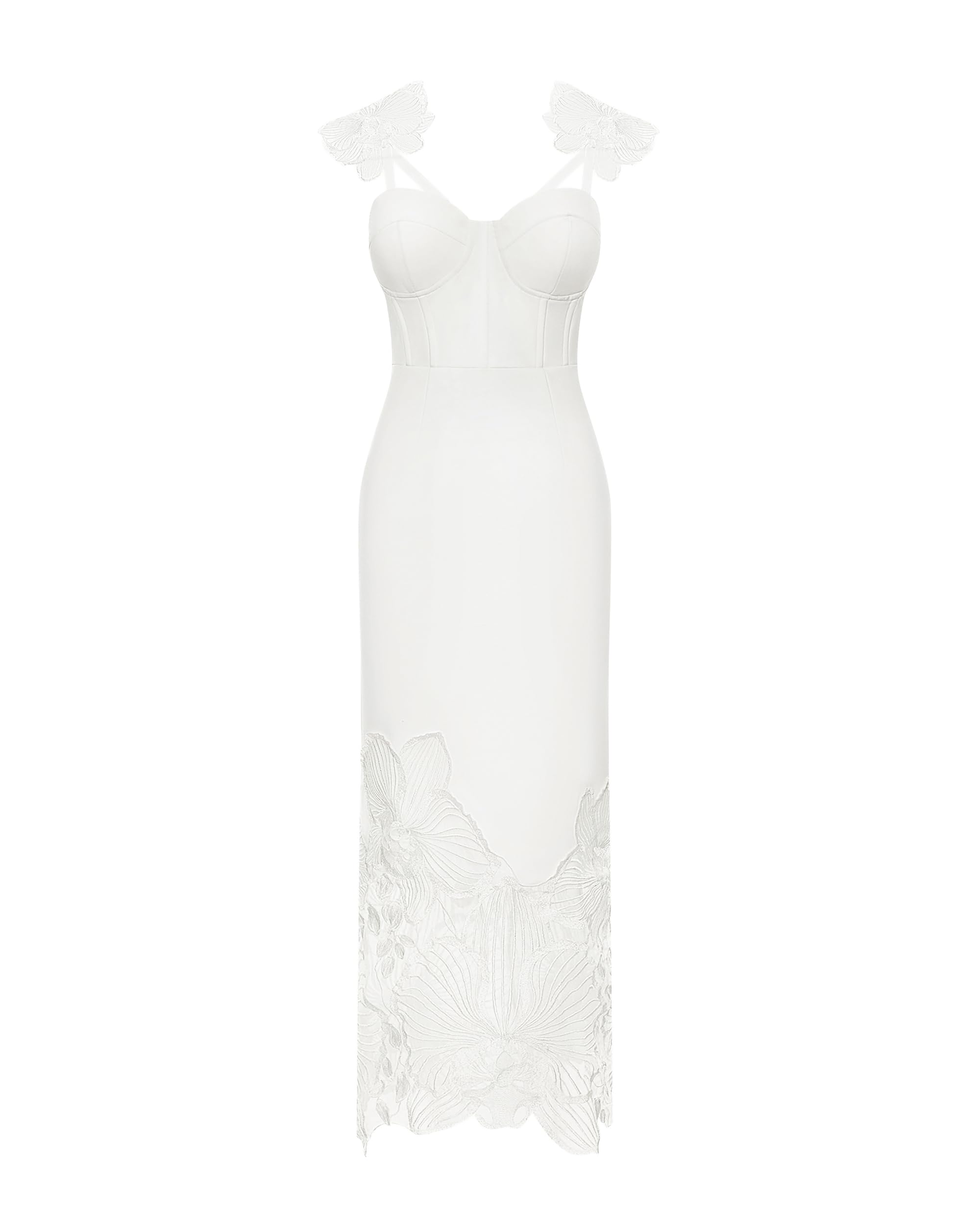 Photo 1 of JW PEI Women's Orchid Embroidered Corset Dress - White