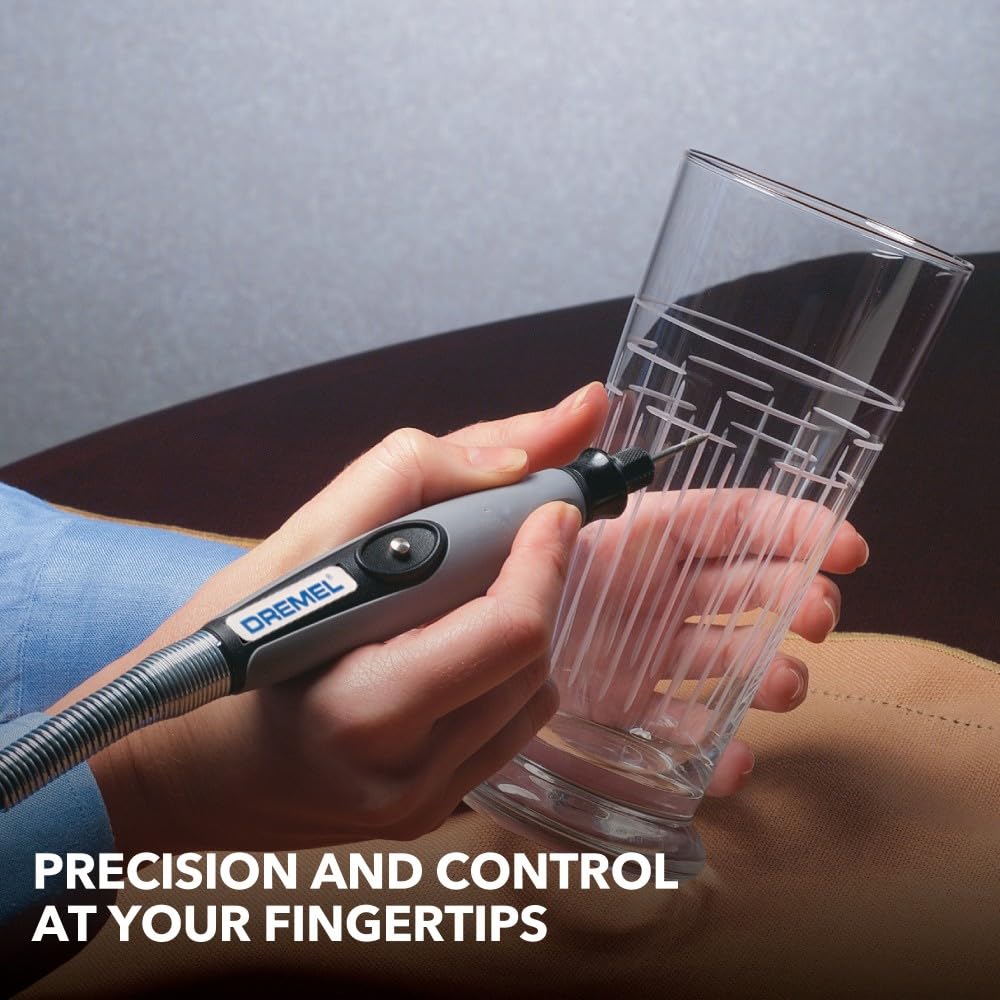 Dremel Flex Shaft Rotary Tool Attachment with Comfort Grip and 36” Long Cable - Engraver, Polisher, and Mini Sander- Ideal for Detail Metal Engraving, Wood Carving, and Jewelry Polishing, 225-02