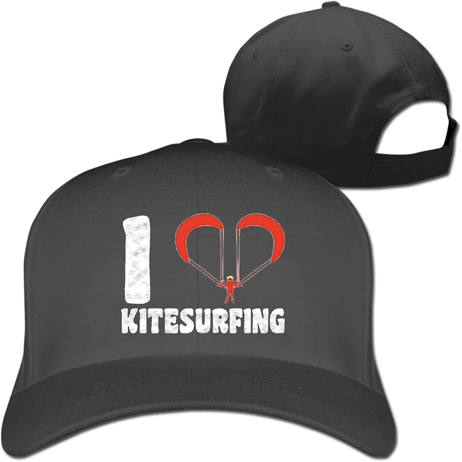 I Love Kiteboarding Baseball Cap Sandwich Cap Curved Brim Sun Hat Black at Amazon Men’s Clothing
