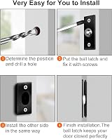Jiayi Ball Door Catches 2 Pack Stainless Steel Adjustable Closet Door Latches view 3