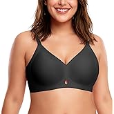 Luckfire Vent Hole Womens Seamless Wireless Bra Soft No Underwire Push Up Bralette Full Coverage Everyday Seamless Tshirt Bra