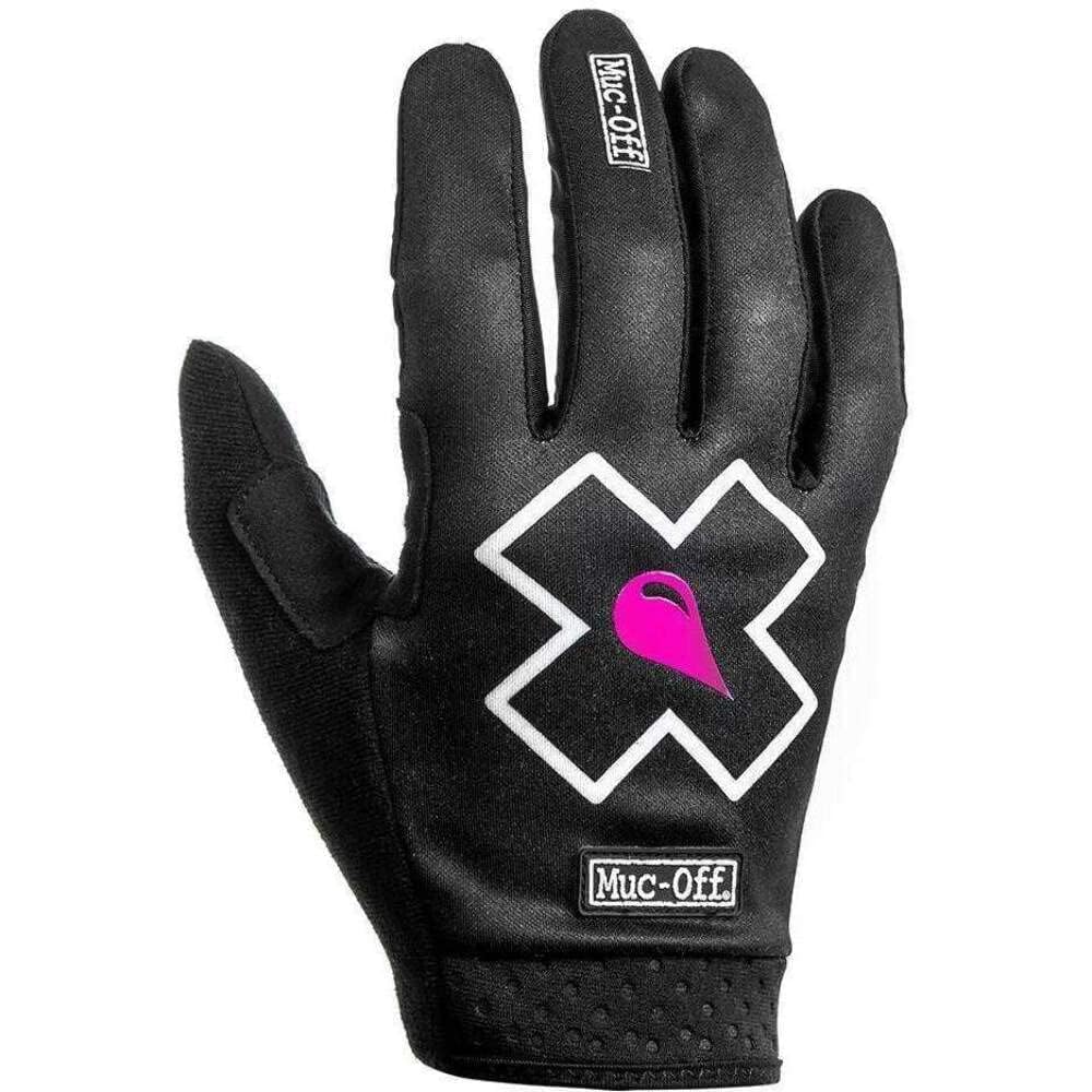 Muc Off Rider Gloves Black - Ergonomic Cycling Gloves with Ultimate Grip and Microfibre Thumb - Premium MTB Bike Accessories for Men and Women - XS