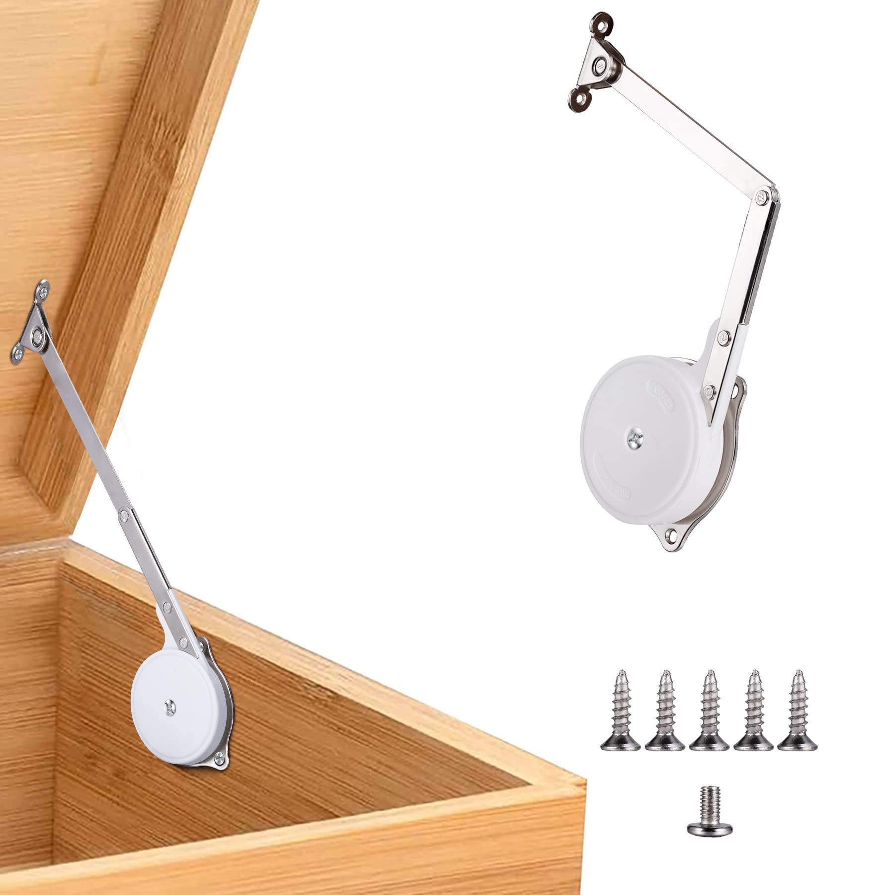 Photo 1 of HBL' 1 Pack | Toys Box Hinges Soft Close Lid Support Chest Hinges for Wooden Toy Box, Cedar, Storage Trunk & Benches, Made of Zinc Alloy, Safety & Heavy Duty.