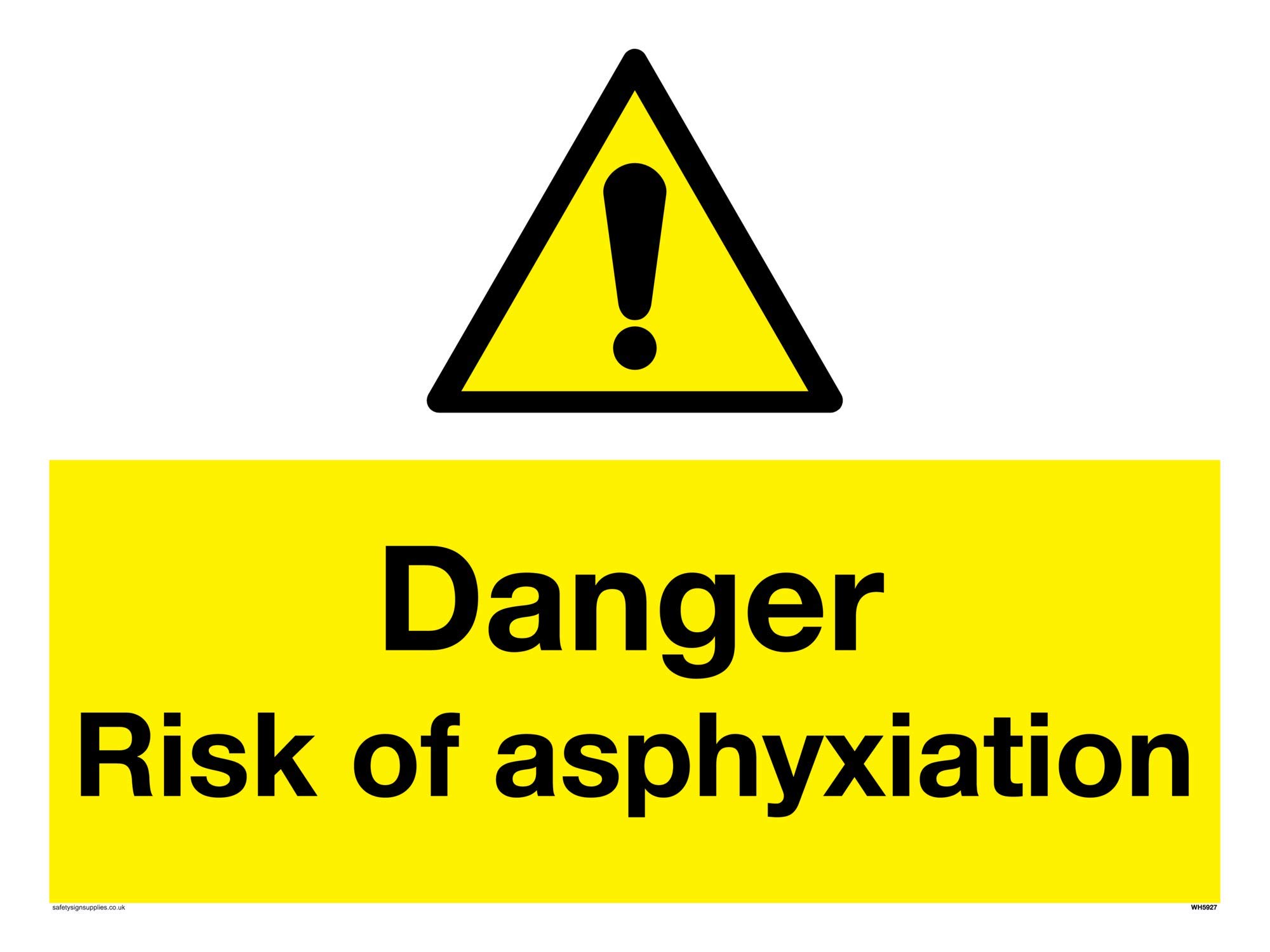 Danger risk of asphyxiation