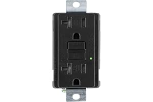 Wengart Generator GFCI Outlet,AC125V 20Amp 60Hz,Meet UL2018,Self-Test Industrial Grade for Industrial Generators and Other Machines,Black (1Pack)