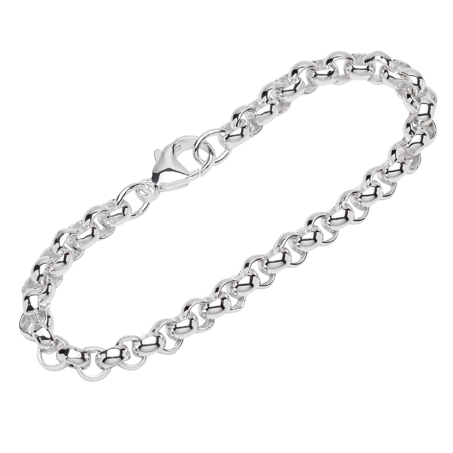 NKlaus bracelet 925 Sterling Silver 19cm pea chain round wide ladies design bracelet chain 12036