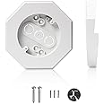Vinyl Siding Mounting Blocks with Built-in Electrical Box- 8141 Vertical Siding Mounting Kit Outdoor Light- Ideal for 1/2" Lap Siding – White(1 Pack)