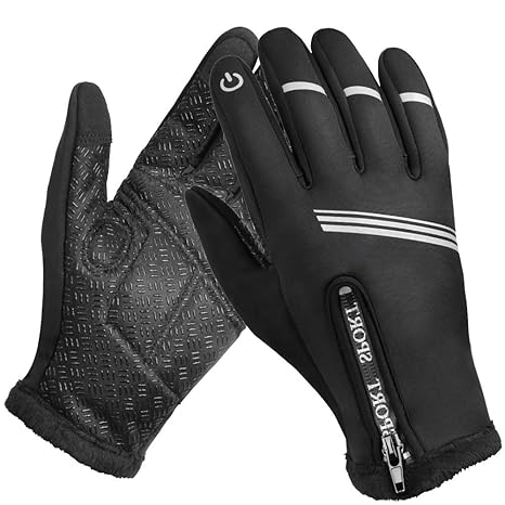MEETWEE Winterhandschuhe, Wasserdicht Thermo Handschuhe Skihandschuhe für Herren mit Touchscreen-Fingerspitzen für Ski,Radfah