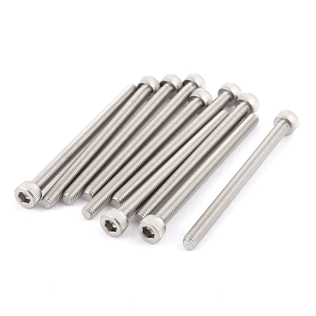 Sourcingmap M5x70mm Thread 304 Stainless Steel Hex Socket Head Cap Screw Bolt DIN912 10pcs