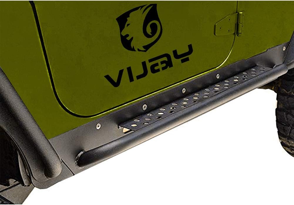 Vijay Running Boards Side Steps Door Guards Rocker Guard Sliders for 1997-2006 Jeep Wrangler TJ