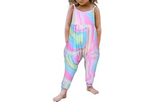 Yousie Toddler Girls Kids Jumpsuit One Piece Floral Dinosaur Playsuit Strap Romper Summer Outfits Clothes