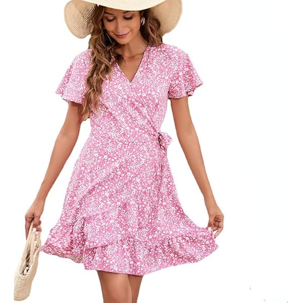Lilly Pulitzer Iralee Linen Wrap Dress Pink Blossom Foxy Llama 2 at Amazon  Women's Clothing store