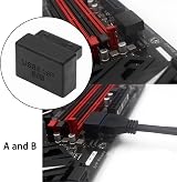 ECSiNG 2PCS USB 3.0 19/20 Pin 90 Degree Adapter Male to Female L Turn Right view 2