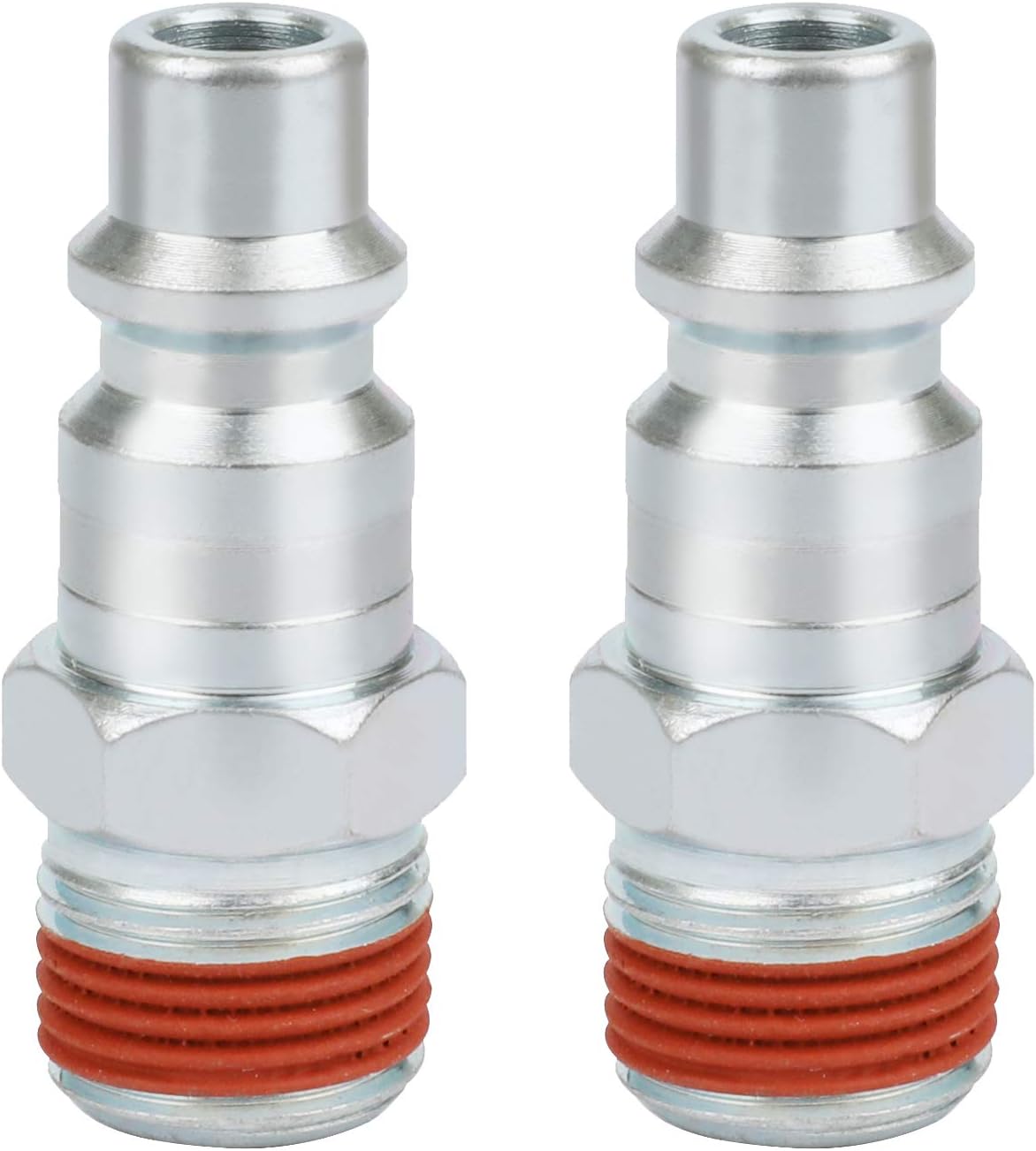 WYNNsky Air Tools Accessories Fittings, 3/8'' MNPT Industrial Type Plug with Sealant, 2 Pieces Air Compressor Accessories Kit - - 