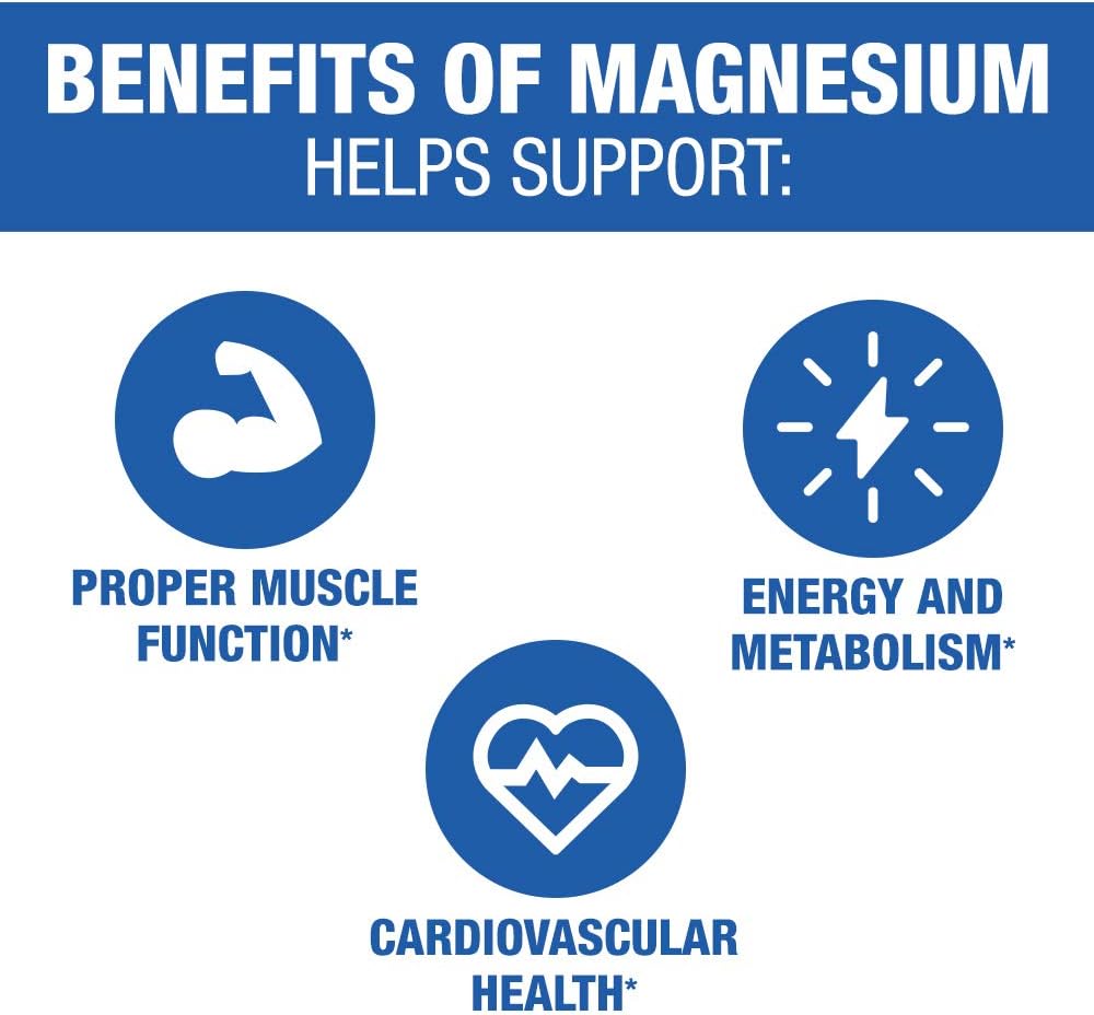 SlowMag Mg Muscle + Heart Magnesium Chloride with Calcium Supplement, 120 Count: Health & Personal Care
