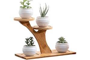 Plant Shelf Indoor - Multi-Tier Rustic Display Home Decor - Planter Stand Small Plant Shelf - for Living Room Bedroom Study A