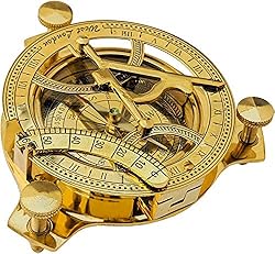 A S Handicrafts 3" Sundial Compass - Solid Brass