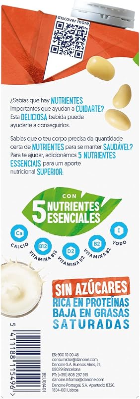 Bebida Vegetal de Soja sin Azúcar - Pack de 6 x 1L