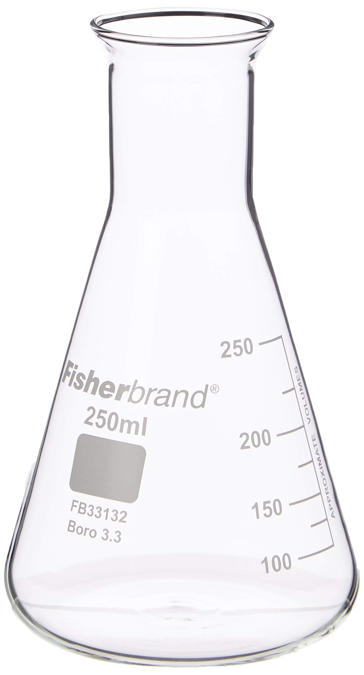 Glass Conical Flask - 250ml Measuring Flask for Chemistry and Molecular Experiments
