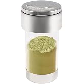 Newness Mesh Shaker or Salt Shaker, Stainless Steel Salt Dispenser, Clear Acrylic Seasoning Fine Mesh Shaker with Rotating Cover, 3.7 Ounces (110 Milliliters)