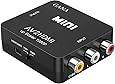 RCA to HDMI, GANA 1080P Mini RCA Composite CVBS AV to HDMI Video Audio Converter Adapter Supporting PAL/NTSC with USB Charge Cable for PC Laptop Xbox PS4 PS3 TV STB VHS VCR Camera DVD