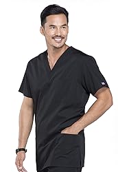 Cherokee Women and Men V-Neck Scrub Top with 3