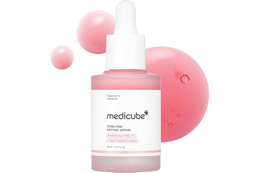 medicube Salmon DNA PDRN Pink Peptide Serum, Pink glow serum, Peptide, Niacinamide, Hydrating & Moisturizing & Firming, Uneven Skin Tone, Korean Skincare | 1.01 fl.oz. (1.01 fl.oz., Salmon DNA PDRN)