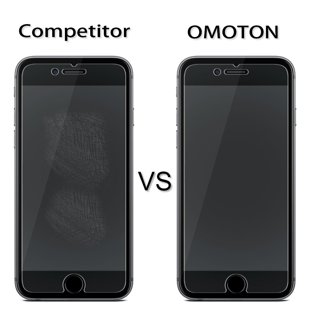 OMOTON SmoothArmor 9H Hardness HD Tempered Glass Screen Protector for Apple iPhone 8 Plus/iPhone 7 Plus, 2 Pack - Image 9