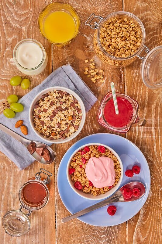 Dr. Oetker Vitalis Weniger Süß Knusper Frucht: Knuspermüsli mit Cranberries und Apfelscheiben, 6er Packung, (6 x 500g) 4