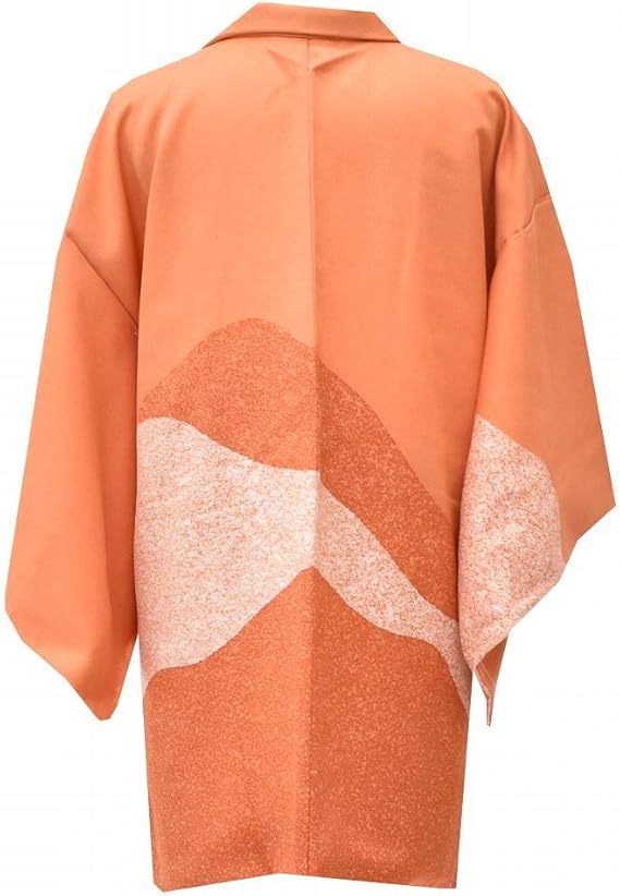 Amazon 着物ひととき リサイクル 羽織 秋用 冬用 正絹 塵除け はおり 未使用品 身丈80 2cm 裄61 5cm 幾何学文様 オレンジ 色系 Mm3631b Kimono 着物 通販