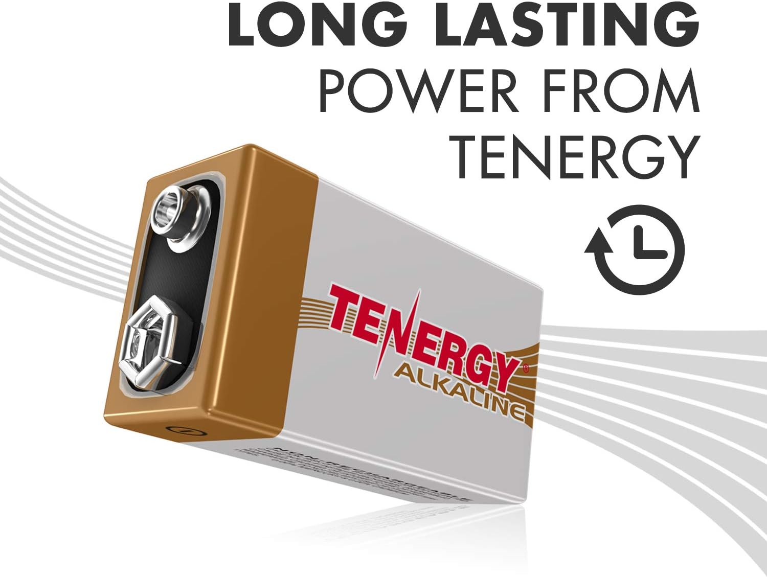 Tenergy 6LR61 9V Alkaline Battery, Non-Rechargeable Battery for Smoke Alarms, Guitar Pickups, Microphones and More, 12-Pack: Electronics