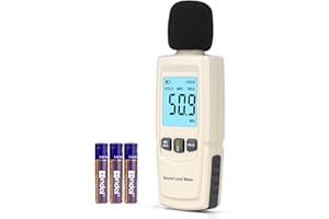 XRCLIF Decibel Meter Sound Pressure Level Meter (SPL) with Backlight Alarm, Portable Sound Decibel Level Meter 30~130dBA, Noise dB Sound Meter Audio Volume Monitoring Instrument Meter for Home Office