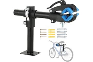 NATGAI Bike Repair Stand, Bench Mount Bike Repair Stand Bicycle Maintenance Rack Workstand, Adjustable Removable Home Bicycle Maintenance Stand for Road Mountain Bikes