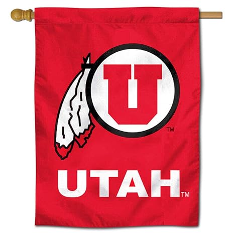 College Flags And Banners Co Utah Utes Banner House Flag Amazon
