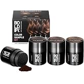 BOLDIFY Hair Fibers Sample Kit for Thinning Hair, Light + Medium Browns | Fills In Thinning &amp; Fine Hair, Fuller &amp; Thicker Look, Hair Powder, Bald Spot Cover Up for Men, Hair Building Fibers