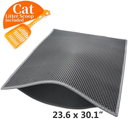Pieviev Cat Litter Mat Double-Layer Honeycomb -XL Size (30.1"×23.6"),Litter-Trapping,Super Soft,Light EVA Material