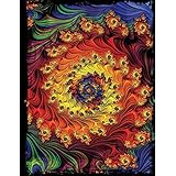 Composition Notebook - College Ruled, 100 Sheets: Mandelbrot Set Fractal Spirals (200 Pages, 7.5" x 9.75")