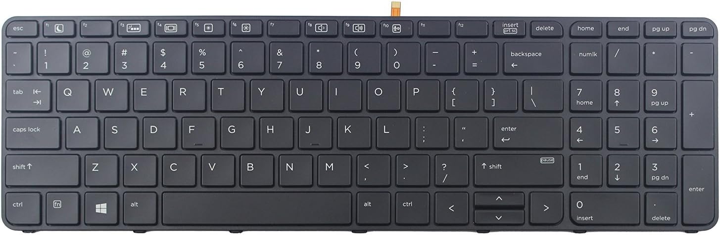 Amazon Com New Us Black Backlit Keyboard Replacement For Hp Probook 450 G4 455 G4 470 G4 Laptop English Keyboard Light Backlight Computers Accessories