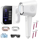 Ipl Laser Hair Removal For Women & Men,Painless Laser Hair Removal Device,2 Modes,5 Levels,Permanent At-Home Hair Removal For Face & Body