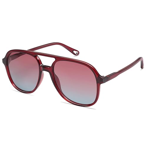 Polarized Aviator Sunglasses Classic 70s Vintage Square SJ2174 Pink Buy Trendy Classic 70s 80s Polarized Aviator Shades for  main image 4