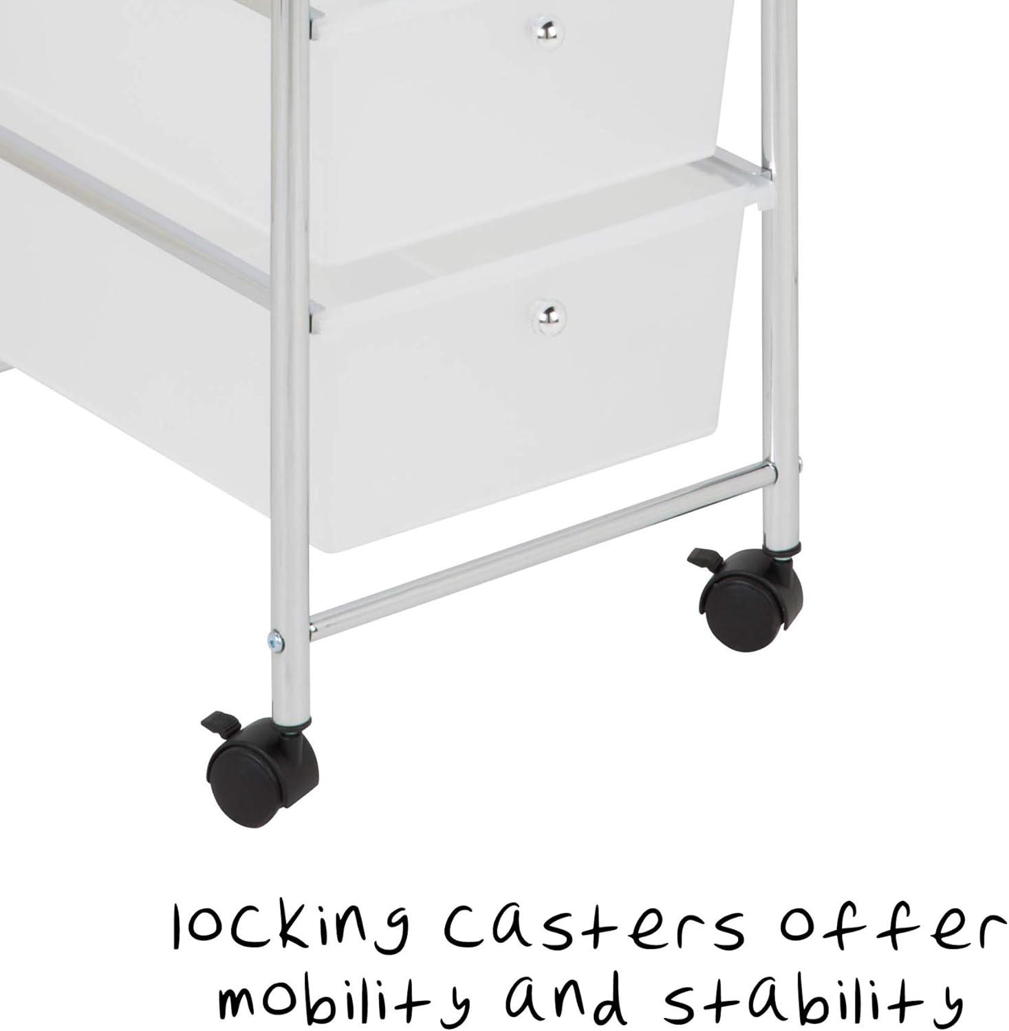 Honey-Can-Do 3-Drawer Plastic Storage Cart on Wheels: Home & Kitchen
