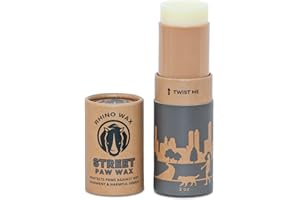 Rhino Wax - Dog Paw Street Wax 2oz - Use Before Taking Dogs on Hot Streets or Pavement - Balm Protects Against Hot Surfaces, Rocks & Road Debris - Moisturizes and Improves Elasticity - Lick-Safe - USA
