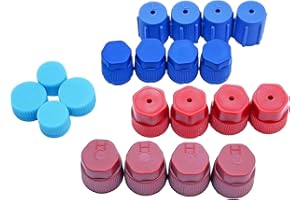 ARACEY 20Pcs/Set R134a/R12 13mm & 13.5mm & 14mm & 16mm &17 & 17.5mm Air Conditioning Service AC System Charging Port Caps (4Pcs for each type)