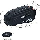 HOMPER Waterproof Bike Rack Pannier Bag 9L EVA Hard Shell Reflective Black view 3