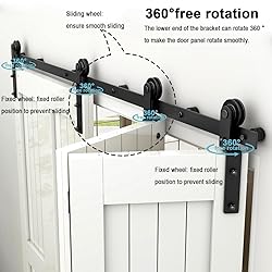 AONAYIOA 84"/7FT Bi-Folding Sliding Barn Door