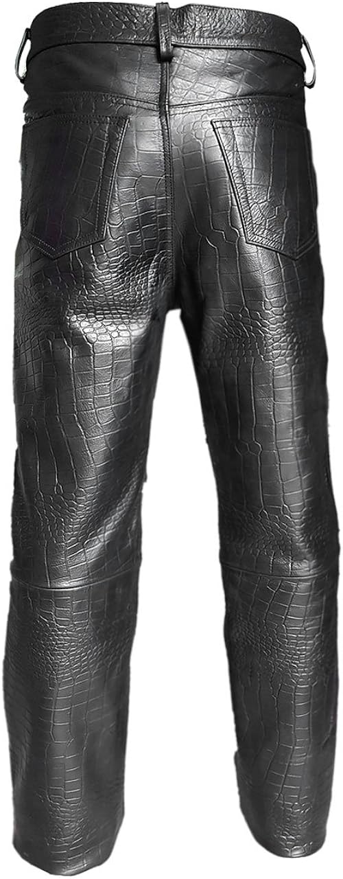 crocodile leather pants